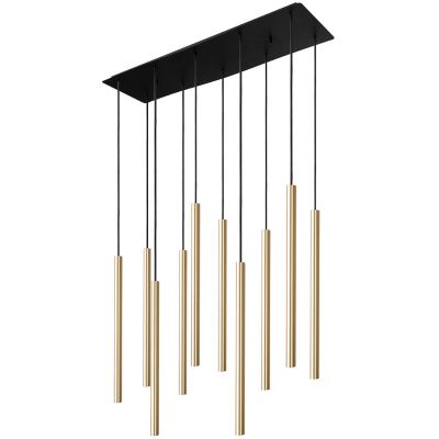 Lampa wisząca powyżej 6x10 W czarna-mosiądz 8924 Nowodvorski Lighting Laser