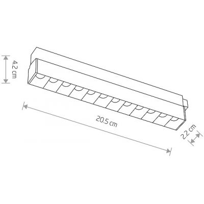 Lampa do szynoprzewodów 1x9 W czarny 10644 Nowodvorski Lighting LVM