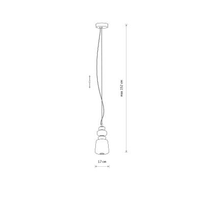 Lampa wisząca 1x12 W szary/popielaty-brązowa 11702 Nowodvorski Lighting Ceramic