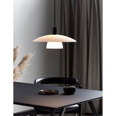 Lampa wisząca 1x40 W biała-czarna 2010863001 Nordlux Verona
