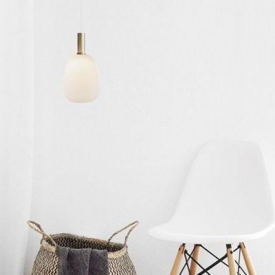 Lampa wisząca 1x60 W biała-złota 47303001 Nordlux Alton