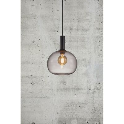 Lampa wisząca 1x60 W czarna-przydymiona-szary/popielaty 47313047 Nordlux Alton