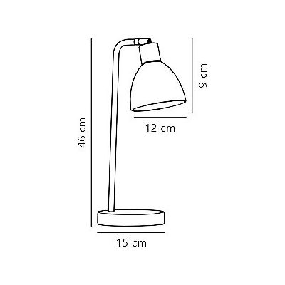 Lampa biurkowa 1x25 W czarna 63201003 Nordlux Ray