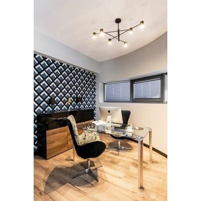 Lampa podsufitowa 6x50 W czarna LP7316PBK Light Prestige Snow