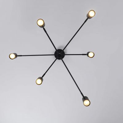 Lampa podsufitowa 6x50 W czarna LP7316PBK Light Prestige Snow