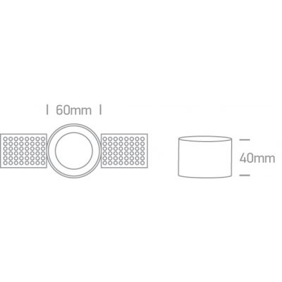 Lampa do zabudowy 1x50 W biała 10105TRW One Light Potamos