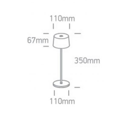 Lampa stołowa 1x3.3 W brązowa 61082ABR One Light Prionia