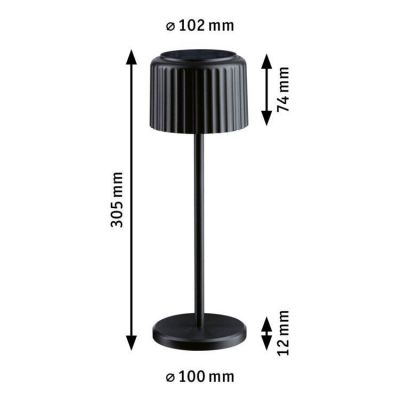 Lampa stołowa 1x3.7 W czarna PL94878 Paulmann Else