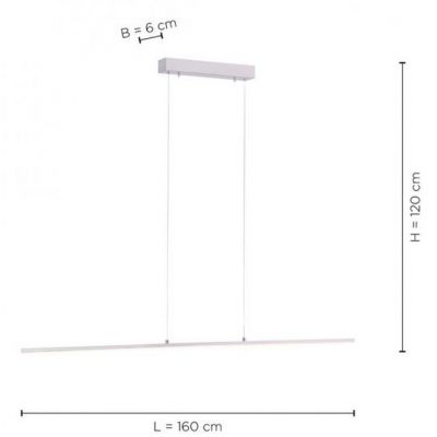 Lampa wisząca 1x40 W stal 837755 Paul Neuhaus Pure-Lite