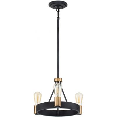 Lampa wisząca 3x60 W mosiądz QNSILAS3PDZ Quintiesse Silas