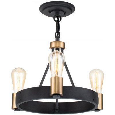 Lampa wisząca 3x60 W mosiądz QNSILAS3PDZ Quintiesse Silas