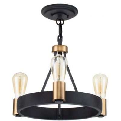 Lampa wisząca 3x60 W mosiądz QNSILAS3PDZ Quintiesse Silas