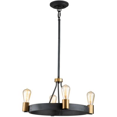 Lampa wisząca 4x60 W mosiądz QNSILAS4PDZ Quintiesse Silas