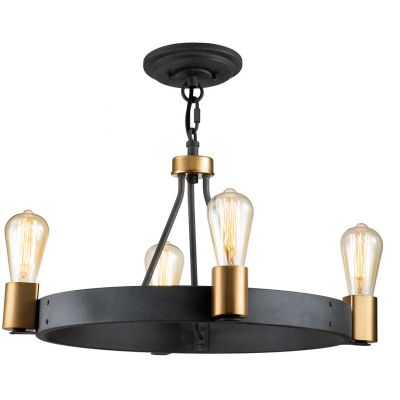 Lampa wisząca 4x60 W mosiądz QNSILAS4PDZ Quintiesse Silas
