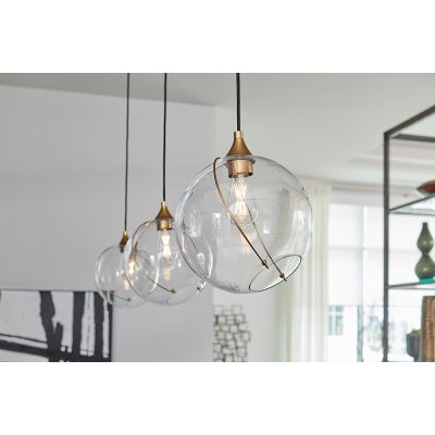 Lampa wisząca 1x60 W mosiądz-przezroczysta QNSKYE1P Quintiesse Skye