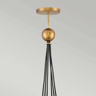 Lampa wisząca 6x60 W mosiądz-przezroczysta QNSKYE6P Quintiesse Skye