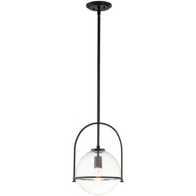 Lampa wisząca 1x60 W czarna-przezroczysta QNSOMERSETPCBK Quintiesse Somerset