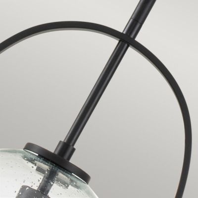 Lampa wisząca 1x60 W czarna-przezroczysta QNSOMERSETPCBK Quintiesse Somerset