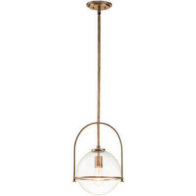 Lampa wisząca 1x60 W mosiądz-przezroczysta QNSOMERSETPCHB Quintiesse Somerset