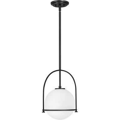 Lampa wisząca 1x60 W czarna-mleczna QNSOMERSETPOBK Quintiesse Somerset