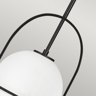 Lampa wisząca 1x60 W czarna-mleczna QNSOMERSETPOBK Quintiesse Somerset