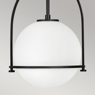 Lampa wisząca 1x60 W czarna-mleczna QNSOMERSETPOBK Quintiesse Somerset