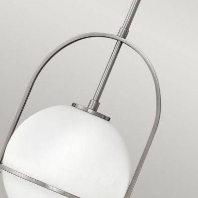Lampa wisząca 1x60 W mleczna-nikiel QNSOMERSETPOBN Quintiesse Somerset