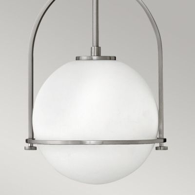 Lampa wisząca 1x60 W mleczna-nikiel QNSOMERSETPOBN Quintiesse Somerset