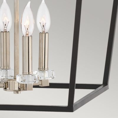 Lampa wisząca 4x60 W czarna-nikiel QNSTINSON4PLBK Quintiesse Stinson