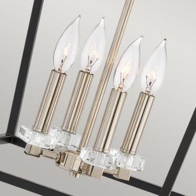 Lampa wisząca 4x60 W czarna-nikiel QNSTINSON4PLBK Quintiesse Stinson
