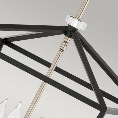 Lampa wisząca 4x60 W czarna-nikiel QNSTINSON4PLBK Quintiesse Stinson