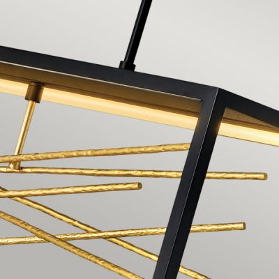 Lampa wisząca 1x55 W czarna-złota QNSTYXLEDISLEBG Quintiesse Styx