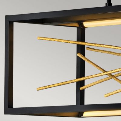 Lampa wisząca 1x55 W czarna-złota QNSTYXLEDISLEBG Quintiesse Styx