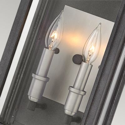 Kinkiet zewnętrzny 2x60 W nikiel QNSUTCLIFFEMAZ Quintiesse Sutcliffe