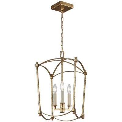 Lampa wisząca 3x40 W złota QNTHAYER3PADB Quintiesse Thayer