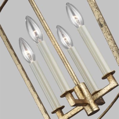 Lampa wisząca 4x40 W złota QNTHAYER4PADB Quintiesse Thayer