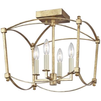 Lampa podsufitowa 4x40 W złota QNTHAYERSFADB Quintiesse Thayer