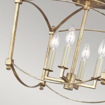 Lampa podsufitowa 4x40 W złota QNTHAYERSFADB Quintiesse Thayer