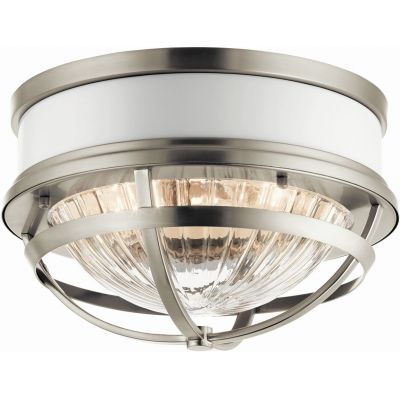 Lampa podsufitowa 2x40 W biała-nikiel QNTOLLISFBN Quintiesse Tollis