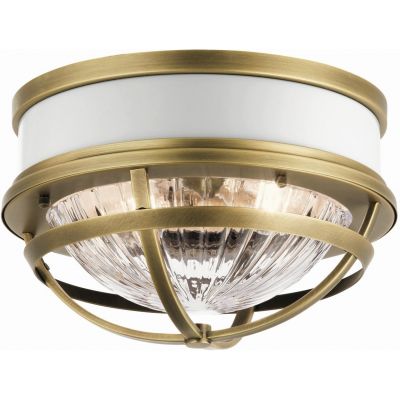 Lampa podsufitowa 2x40 W biała-mosiądz QNTOLLISFNBR Quintiesse Tollis