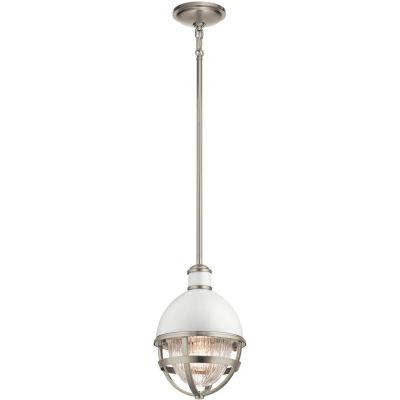 Lampa wisząca 1x40 W biała-nikiel QNTOLLISMPBN Quintiesse Tollis