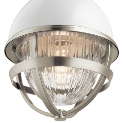 Lampa wisząca 1x40 W biała-nikiel QNTOLLISMPBN Quintiesse Tollis