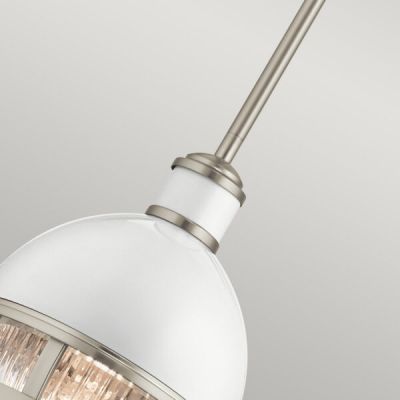 Lampa wisząca 1x40 W biała-nikiel QNTOLLISMPBN Quintiesse Tollis