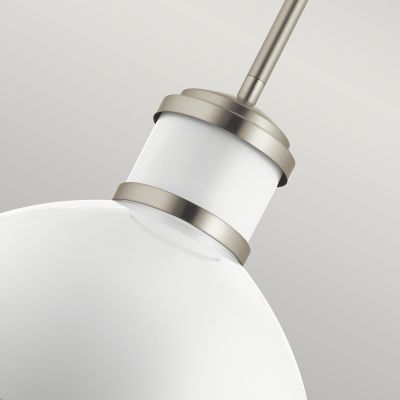 Lampa wisząca 1x40 W biała-nikiel QNTOLLISPBN Quintiesse Tollis