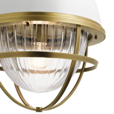 Lampa wisząca 1x40 W biała-mosiądz QNTOLLISPNBR Quintiesse Tollis