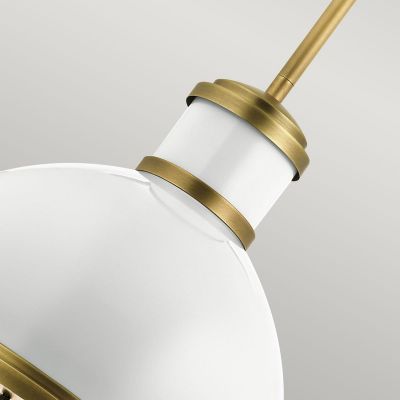 Lampa wisząca 1x40 W biała-mosiądz QNTOLLISPNBR Quintiesse Tollis