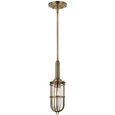 Lampa wisząca 1x60 W mosiądz-przezroczysta QNURBANRESTMP Quintiesse Urban Restoration