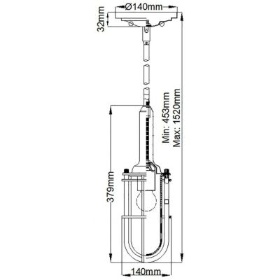Lampa wisząca 1x60 W mosiądz-przezroczysta QNURBANRESTMP Quintiesse Urban Restoration
