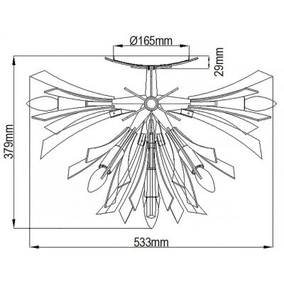 Lampa podsufitowa x40 W złota QNVIDA9F Quintiesse Vida