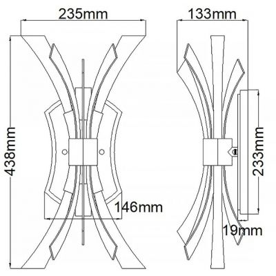 Kinkiet 2x40 W złoty QNVIDA2 Quintiesse Vida
